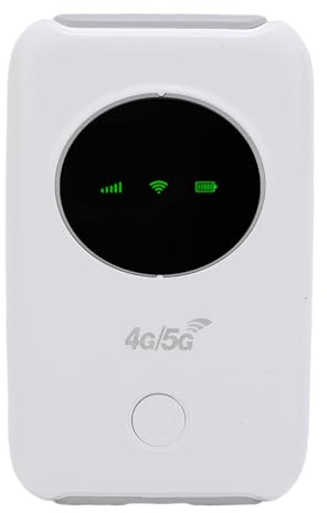 LICAEVEY Hotspot Mobile WiFi 4G 5G LTE, Router WiFi Portatile con Schermo LED a Colori Ad Alta velocità da 300 Mbps con Slot per Scheda SIM Supporta 10 Dispositivi per i Viaggi