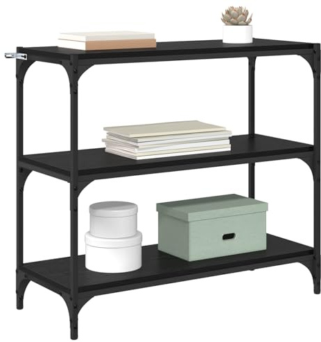 vidaXL Bücherregal Schwarz Eichen-Optik 80 x 33 x 70,5 cm