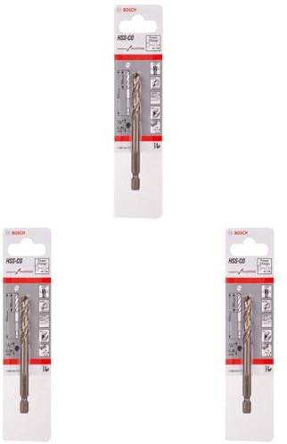 Bosch Accessories Forêt de Centrage au HSS-Co, 135° Angle de Pointe, 80mm (Lot de 3)