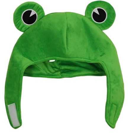 Wzmzjy Niedliche Plüschfroschmütze mit Ohrenschutz für Den Winter, Geeignet für Kinder Und Erwachsene, für Partys Und Feiertage.