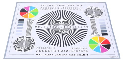 Obuyke Farbkalibrierungskarte Kamera Linse Testtafel 40x30cm Papier für Innenbereich CCTV Überwachungssysteme mit Praktischem Fokus Testdiagramm und Einfacher Montage