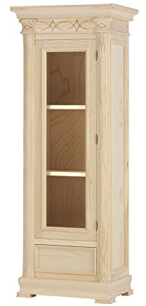ojemar International Vitrine basse Rome 1 porte en verre 1 tiroir