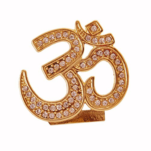 Purpledip Hindu Religious Symbol 'Om' Showpiece Statue for Home Temple, Office Table Or Car Dashboard (10292A)
