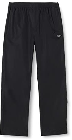 CMP - Regenfeste Damenhose mit durchgehenden seitlichen Reißverschlüssen, Schwarz, M