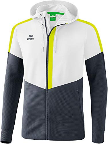 Erima Squad Kapuzen-Trainingsjacke weissgrau, L Unisex