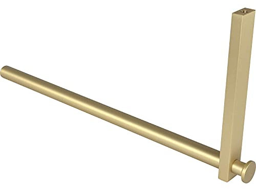 SIMAUSROM Kleiderstange L Form Uvea - Kleiderstange für Hutablage - Garderobenstange L Form 320x150mm, Messing matt lackiert