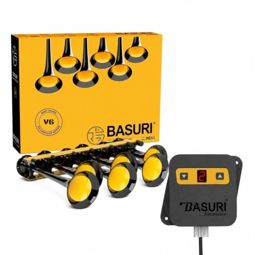 Klaxon à Air Basuri 6.0 26 Melodies 12V 24V 120dB Son Très Fort Bébé Requin Baby Shark au Cœur et d'Autres