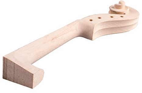 Unvollendeter Ahornholz 4/4 Akustischer Violinenhals Handgeschnitzter Geigenkopf Für DIY Violino Reparatur Griffbrett Wirbel Löcher Bereit Violine Teile Zubehör Satz