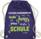 Shirtracer Turnbeutel Rucksack - Schulanfang & Einschulung Geschenk - Tschüss Kindergarten Große Jungs gehen in die Schule - Unisize - Lila - abschluss kita beutel kinder maedchen schulanfaenger