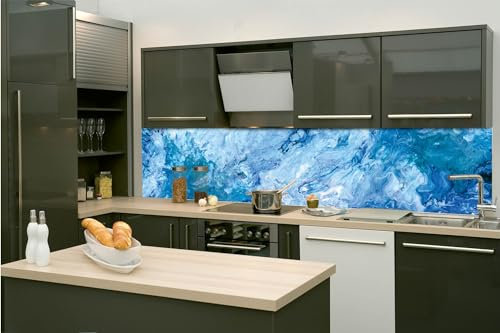 Dimex Küchenrückwand Folie Selbstklebend OZEANSTURM-Effekt 260 x 60 cm | Klebefolie - Dekofolie - Spritzschutz für Küche | Made in EU