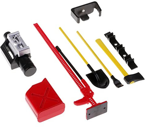 Xiaojikuaipao 1 Satz 1/10 Maßstab RC Crawler Auto Dachgepäckträger Coole Ornamente Dekor Zubehör - Rot