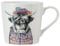 Mikasa x Tipperleyhill tasse en porcelaine, 380ml, tasse en porcelaine fine avec détails en or véritable, mug fantaisie pour le thé et le café avec impression de vache, emballage cadeau