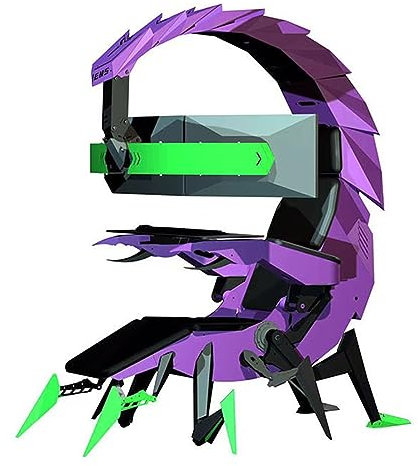 YGWXYYZJ Gaming Ergonomischer Computer-Cockpit-Stuhl mit LED-Lichtern, Multi-Screen-Codierung, Kabine, Arbeitsplatz, Büro, Cockpit, Gaming-Station, Video-Gaming-Stuhl, Computertisch (C)