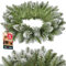 KOTARBAU® Adventskranz ⌀ 40 cm Weihnachtskranz Haustür Grün Tannenkranz mit Schnee Kunststoff Weihnachtstürkranz Türkranz Weihnachten Außen Adventsgesteck Christmas Decorations