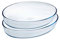 Ocuisine Ôcuisine® Oval Glass Baking & Roasting Dishes Set of 2 Oval Roasters 1.6, 2.2LT | Extreme Resistance | Oven Safe - Freezer Safe - Microwave Safe | Borosilicate Glass | Made in France
