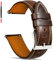 Gomvadr Quick Release Lederarmband, Vintage Öl gegerbt Pull-up Lederband Ersatz Uhrenarmbänder Männer Frauen 14mm 16mm 18mm 19mm 20mm 21mm 22mm 24mm (22mm, Brown/Silver Buckle)