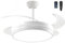 Casa Shop Ventilador techo con luz LED 84W Ventilador Ultra Silencioso con Mando a Distancia y Aspas Retráctiles Función verano-invierno Controlador incorporado(Blanco Liso)