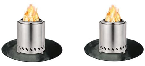 Runde Feuerschalenmatte, Tisch-Feuerstellenmatte für Solo-Herd, runde Grillmatte, feuerfeste Tisch-Feuerstelle, wiederverwendbar, wasserdicht, Grillmatte für Gras, Terrasse, Outdoor, öldicht, unter