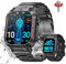 Smartwatch Herren mit Telefonfunktion, 5ATM Wasserdicht Militär Smartwatch mit Kompass, 2,02 Robuste Outdoor Touchscreen Uhren mit 24H Gesundheits-Screening, 110+ Sportmodi Fitnessuhr für Android iOS