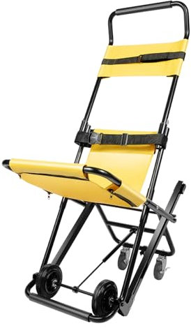 Silla de escaleras, silla de ruedas portátil con 4 ruedas, cinturones de seguridad, reposacabezas ajustable, elevador de escaleras móvil para adultos discapacitados con potentes motores,