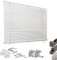 HUGG (28-KF) Alu-Jalousie Klemmfix ohne Bohren, Fenster-, Wand- und Deckenmontage, 180 x 160 cm (B x H), Hellgrau