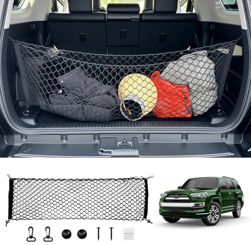Qyebbk Trunk Cargo Net for 2010-2024 Toyota 4Runner 2 Row Model Only, Trunk Organizer Net Anti-Slip Rear Mesh Cargo Netting for 4 Runner SUV Accessories(Envelope Style)