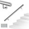 Eikuavons Edelstahl Handlauf, 100 cm Treppengeländer Geländer Ø42 mm, Wandhandlauf für Innen und Außen inkl Wandhalterung und Endkappen,Treppe Wandhalter Haltegriff Stange