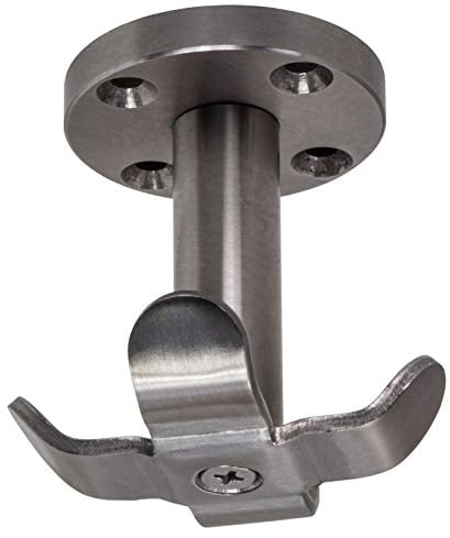 Gedotec Moderner Unterbauhaken drehbar Decken-Haken Mantelhaken - MAJOR | Schraubhaken 4-fach für Schrank & Küche | Kleiderhaken Edelstahl matt gebürstet | 1 Stück - Design Vierfachhaken für Garderobe
