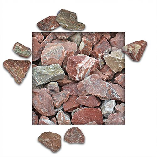 Kieskönig 25 kg Marmorsplitt Saalburger Marmor Altrot Ziersplitt Deko Marmor Dekoration Splitt Zierkies Körnung 32/56 mm