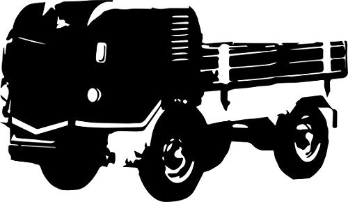 Wandtattoo: Multicar M21 - Ameise, DDR, Oldtimer // Farb- und Größenwahl (Dunkelgrün - 450 mm x 260 mm)