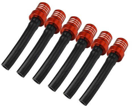 An Xin CNC Moto Orange Valve Vent Reniflard Tuyau Tube à gaz Bouchon d'huile Bouchon Réservoir Carburant Air Tuyau d'évacuation EXC Exc-f SX SXF XC YZ YZF WR CR CRF KX KLX RM Rmz Drz Dirt Bike