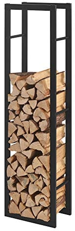 [en.casa] Kaminholzregal 40x150x25cm Brennholzregal Feuerholzregal Holzhalter