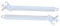 TENDAGGIMANIA Braccetti per Tende da Sole a Caduta Esterne in Alluminio - Bianco Misura 50 cm - Bracci Tende da Sole Ricambi Regolabili + 4 Viti autoforanti Incluse (1 Coppia)