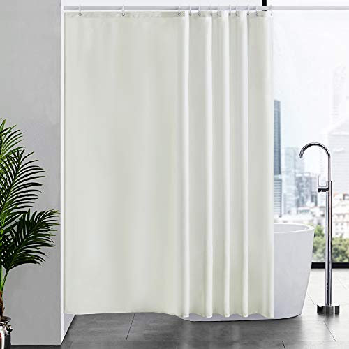 Furlinic Cortina Ducha Antimoho con Impermeable Cortinas Baño Tela Poliéster Lavable con 12 Anillas Cortina Ducha para Bañera Cuarto de Baño Beige 200x200cm
