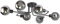 FKL DESIGN Home Deco Deckenlampe Pendellampe Hängelampe Wandlampe Tischlampe Leuchte Pendelleuchte Kugel Schwarz Grau Weiß Lampe aus Serie N100 verschiedene Varianten (N100-EK6)