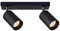 EDO Deckenstrahler GU10 MALGA, 2 Flammig, Deckenlampe Schwarz, Drehbar Spotbalken, Deckenleuchte Schwenkbar, Wandlampe Innen, Wandstrahler, Spot, Downlight, Lampe für Schlafzimmer, Küche, Wohnzimmer