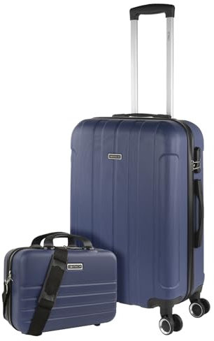 ITACA - Maleta Mediana con 4 Ruedas Giratorias para Viajes Largos Tipo Trolley Ideal como Maletas de Viaje Grandes 23 Kilos y Maleta Viaje Mediana Resistentes, Azul Vaquero