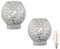 Lichthandel Hoch 2er Set Tischleuchte Metall E14 m. Schnurschalter Retro Beistelltisch Tischlampe Leseleuchte Stehlampe Nachttischlampe Lampe Vintage incl. LED austauschbar