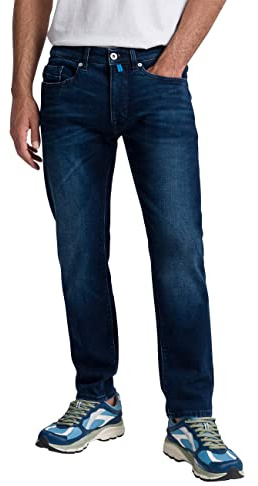 Pierre Cardin Herren Jeans Dijon | Männer Hose | Comfort Fit | Dark Blue Stonewash Washed
