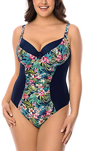 Vivisence Bañador De Una Pieza para Mujeres 3108, Azul Marino,95C