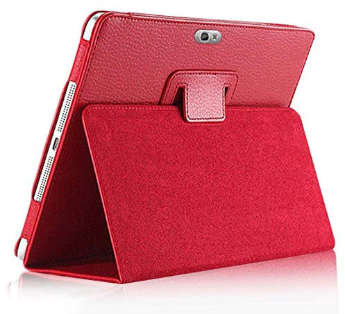 HAPPYA Custodia per Samsung Galaxy Note 10.1'' 2012 Release Tablet GT-N8000 N8000 N8010 N8020 PU Leather Magnet Flip Stand Cover (Color : N8000 N8010 8020 Red)