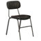 GGMMÖBEL GINO Esszimmerstühle 2-er Set | Küchenstühle | Stuhl Esszimmer | Stühle Retro-Stil | Polsterstuhl | Schwarz | Leder | Sitzhöhe: 49cm