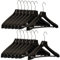 RSR Hangers Kleiderbügel Jackenbügel 5 Stück SM 45 cm für Wintermode aus Kunststoff - Anti-Rutsch - mit Hosensteg - 360° drehbarer Haken - Breite Schulter - Winterjacke - Sakko - Mäntel