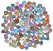 Zimoer 100 Glascabochons 8mm, Muggelsteine Glasmosaik, Kuppel Glas Cabochons, Glückssteine Gemischte, Glassteine Bunt Klein, Glasnuggets Klein, Dekorative Glas Cabochons, Bunt Runde Mosaik