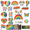JULMELON Magnetische Aufkleber, Regenbogen-Design, 22 Stück, Stolz, Auto, wasserabweisend, Dekoration, Zubehör für Pride Day, Parade, Zubehör, Zuhause, Kühlschrank, Auto, Stoßstangen, Party-Dekoration