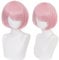 Pink Cosplay Perücke für Frauen kurz glatt mit Pony perfekt für Halloween Cosplay Anime Con