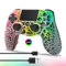 DYONDER Wireless Controller for PS4, Wireless Remote Gamepad with Unique Cracked Design/Dual Vibration/6-Axis Motion Sensor/Audio Function, Game Controller Widely Compatible with PS4/PC(Black)