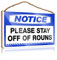 CakJuice Friends Signs for Home Decor Instrucciones Please Stay Off of Rouns - Panel de madera para piscina (20 x 30 cm)