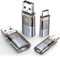 JSAUX Blocage de Données USB & Blocage de Données USB C (Pack de 4), Data Blocker Transparent Type A & Type C Uniquement pour la Recharge, Refus du Piratage, Recharge Sécurisée