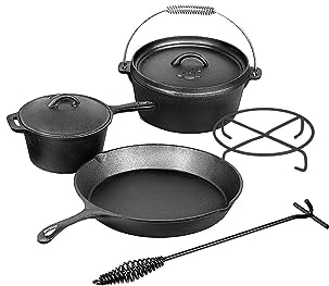 EL FUEGO Dutch Oven 5 tlg. Set AY4661 Pfanne Schmortopf Saucentopf